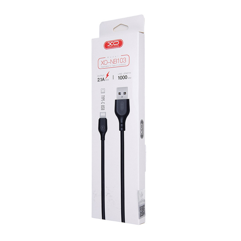 XO cable NB103 USB - USB-C 1,0 m 2,1A black - Billede 2