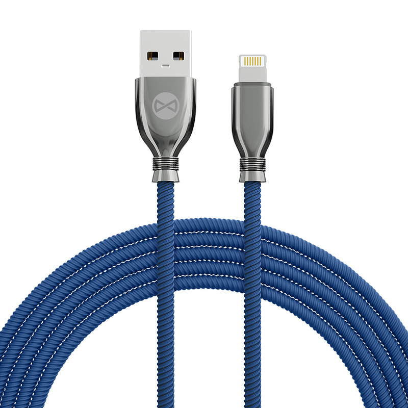 Forever Tornado cable USB - Lightning 1,0 m 3A navy blue - Billede 2