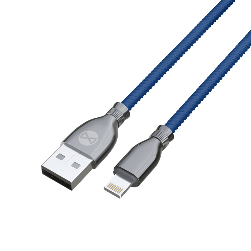 Forever Tornado cable USB - Lightning 1,0 m 3A navy blue - Billede 3