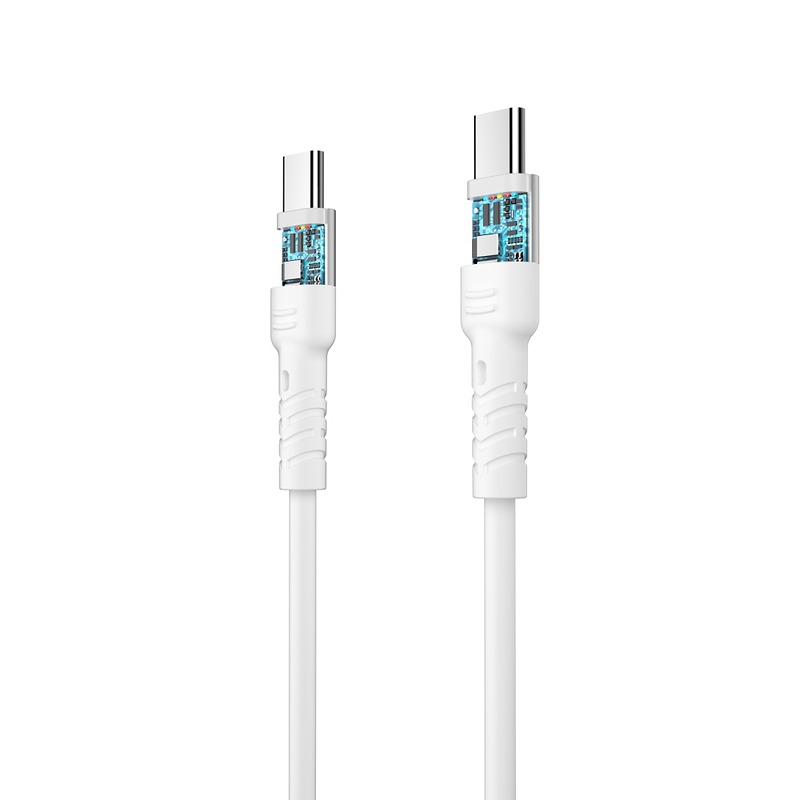 Forever Core High Power cable USB - USB-C 2,0 m white 100W for GaN - Billede 4