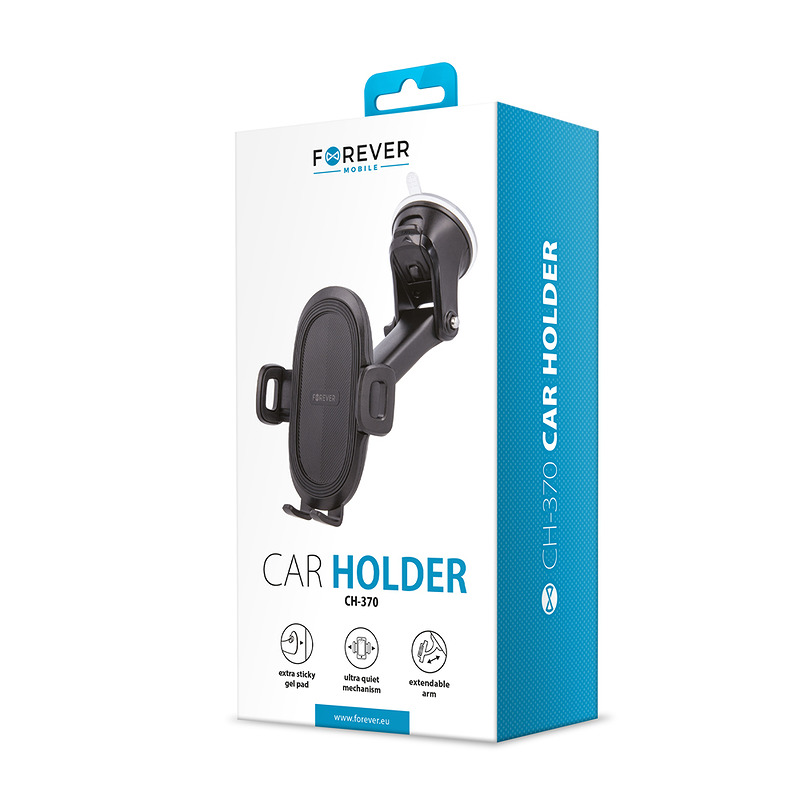 Forever car holder for windshield CH-370 black - Billede 2