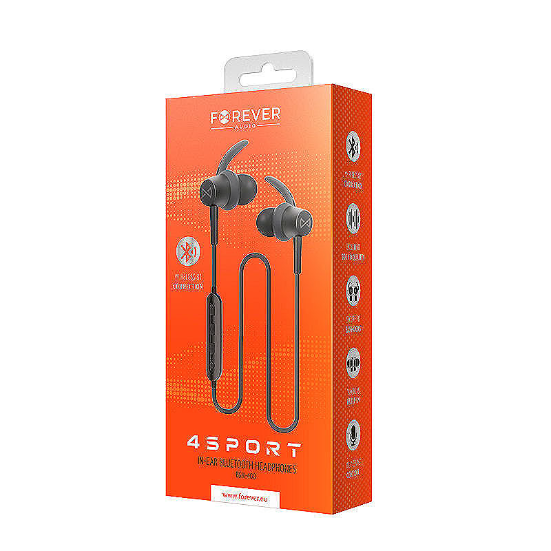 Bluetooth earphones Forever 4Sport BSH-400 black