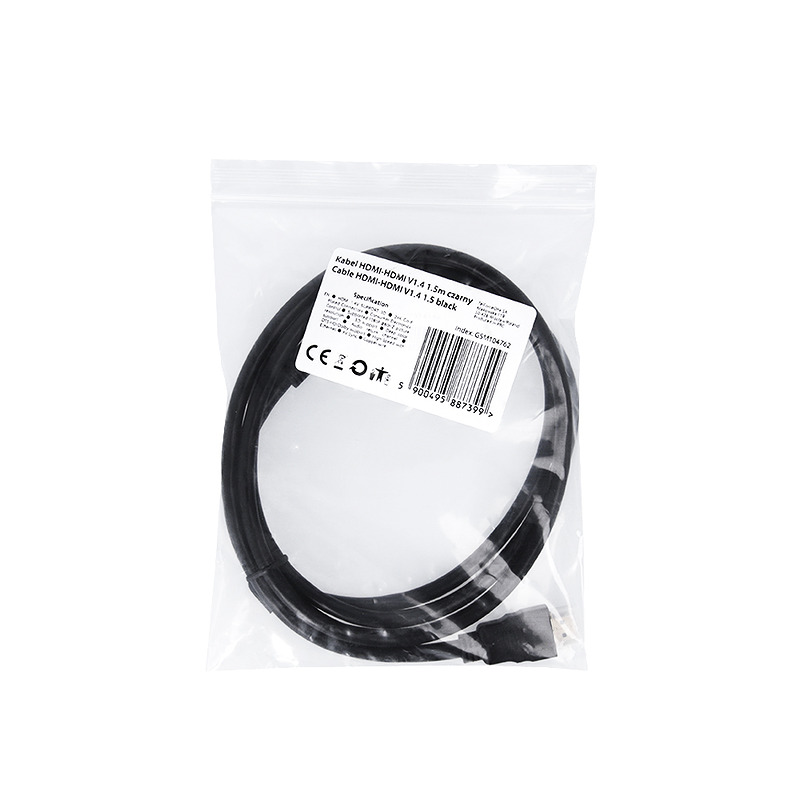 HDMI-HDMI Cable V1.4 1.5m black - Billede 2
