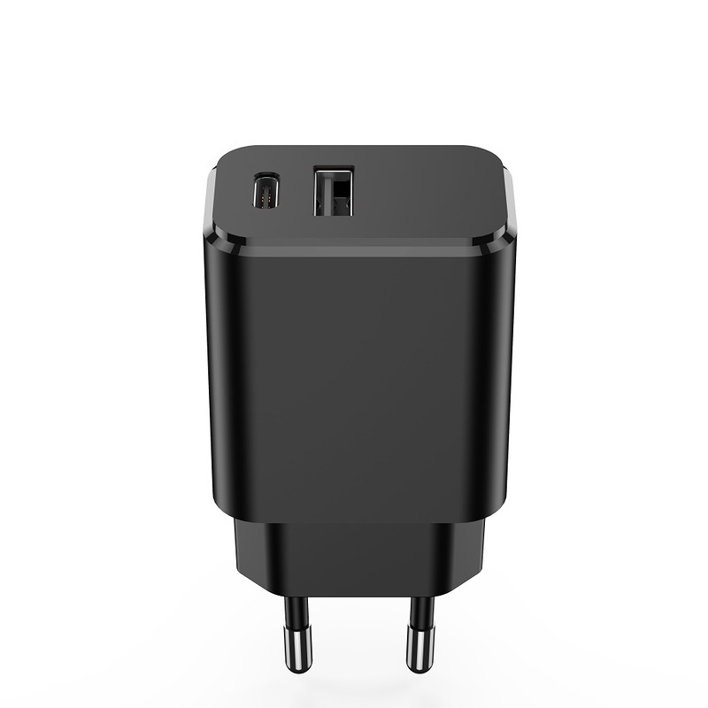 Setty charger 1x USB + USB-C 3A 20W black - Billede 3