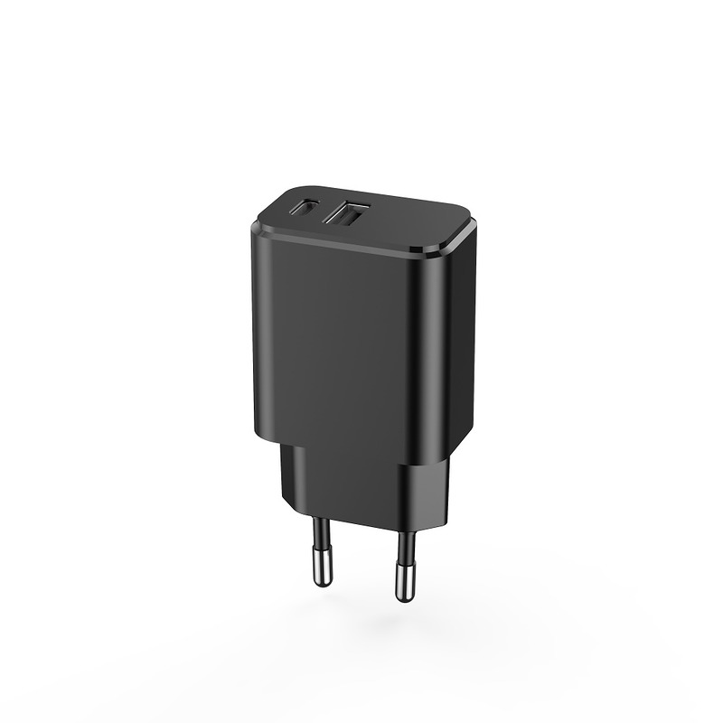 Setty charger 1x USB + USB-C 3A 20W black - Billede 5