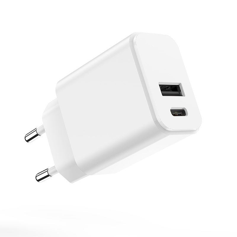 Setty charger 1x USB + USB-C 3A 20W white - Billede 2
