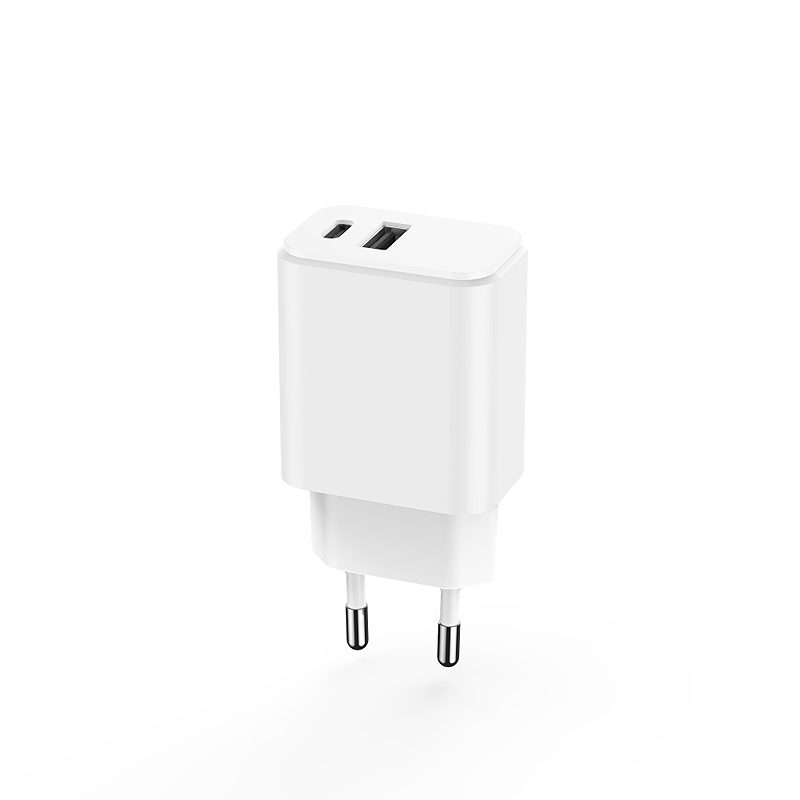 Setty charger 1x USB + USB-C 3A 20W white - Billede 3