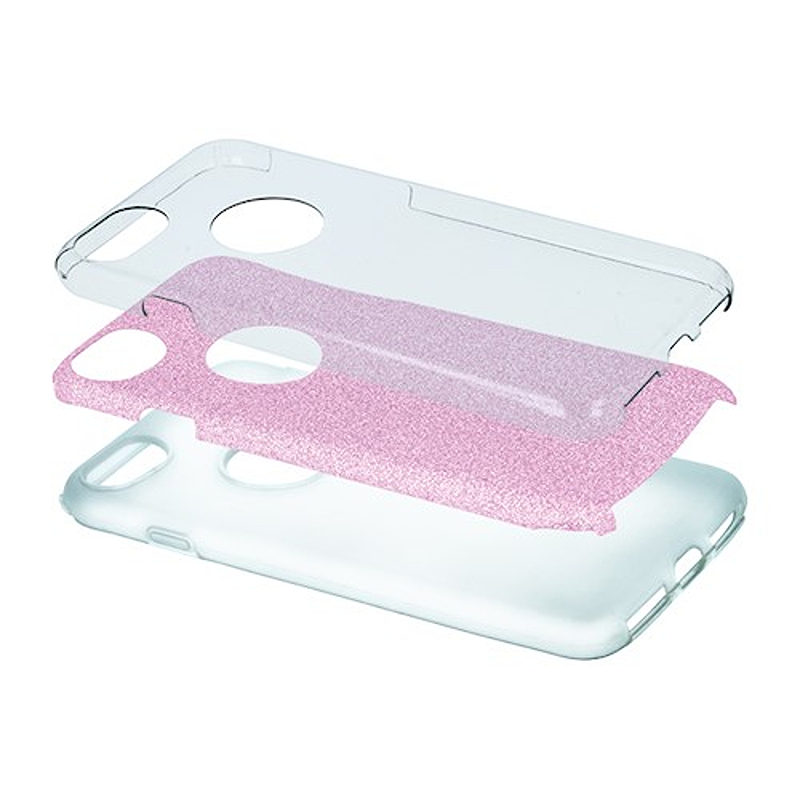Glitter 3in1 case for Samsung Galaxy A12 / M12 pink - Billede 5
