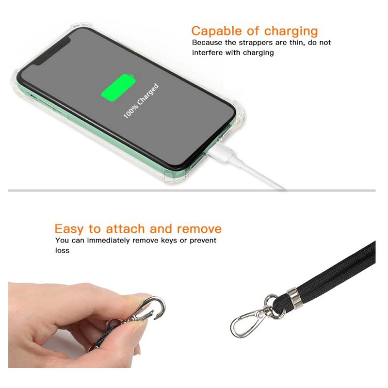 Universal neck strap for phones black - Billede 5