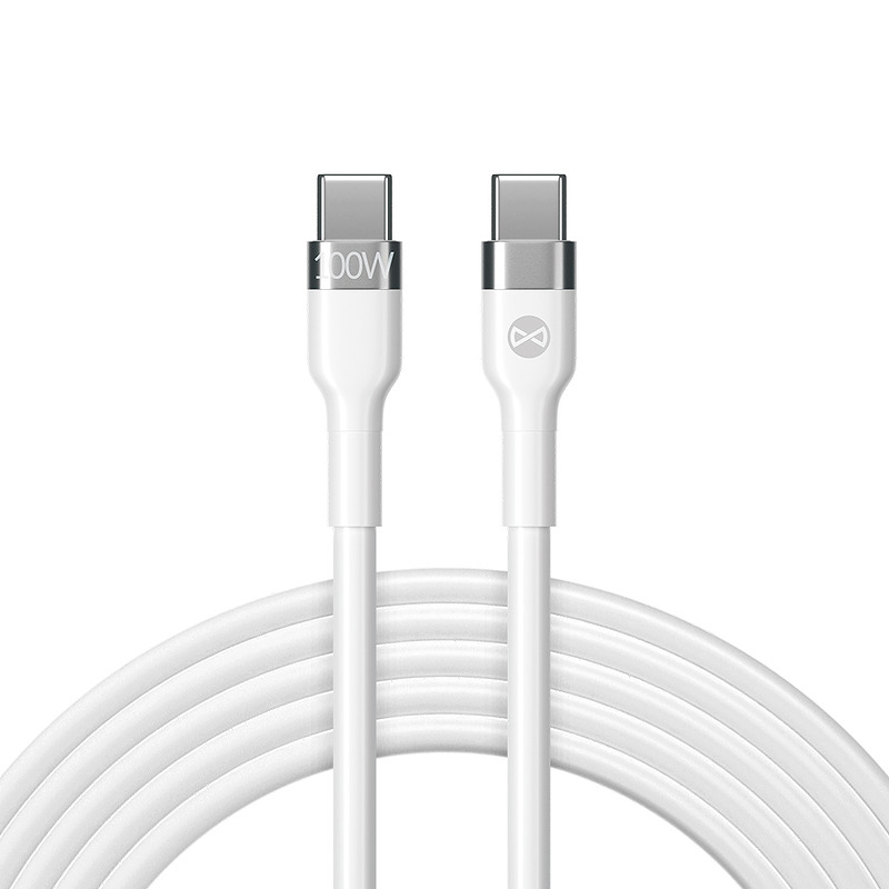 Forever Flexible cable USB-C - USB-C 2,0 m 100W white - Billede 3