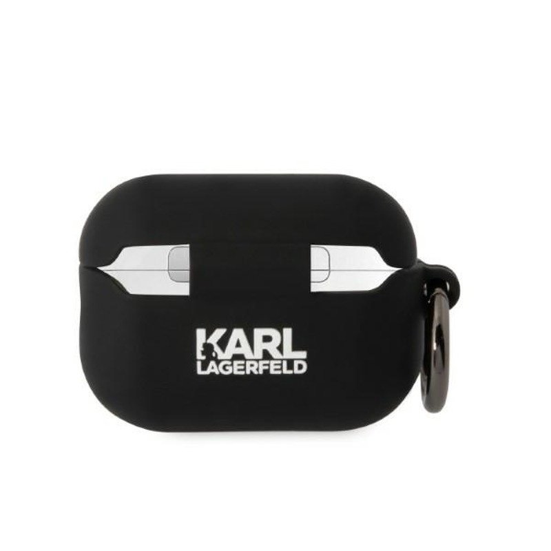 Karl Lagerfeld case for Airpods Pro 2 KLAP2RUNIKK black 3D Silicone NFT Karl - Billede 2