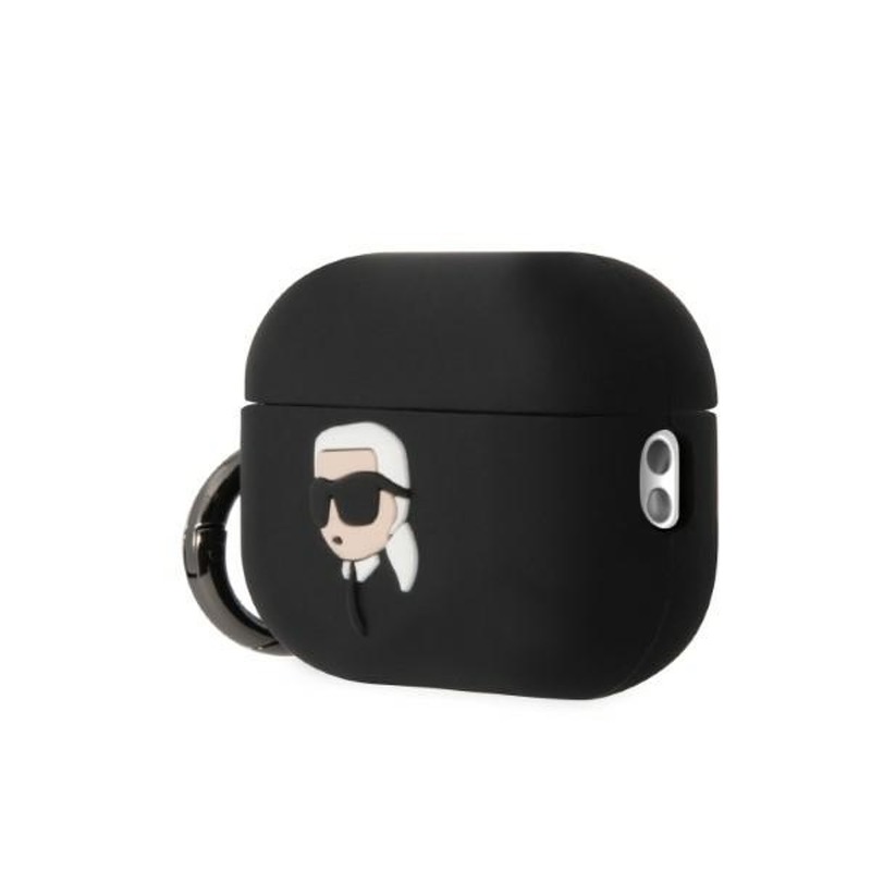 Karl Lagerfeld case for Airpods Pro 2 KLAP2RUNIKK black 3D Silicone NFT Karl - Billede 3