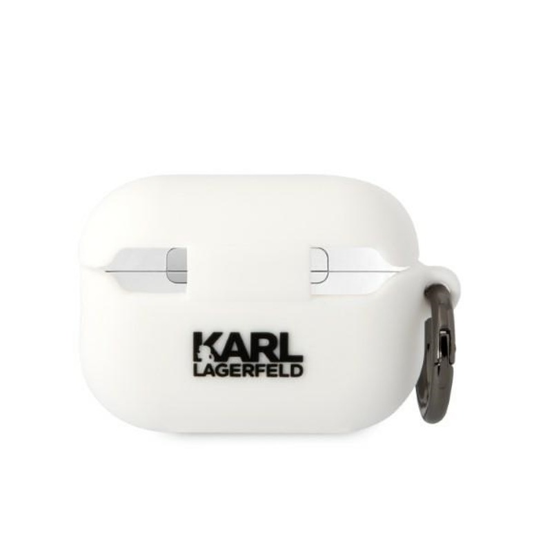Karl Lagerfeld case for Airpods Pro 2 KLAP2RUNIKH white 3D Silicone NFT Karl - Billede 2