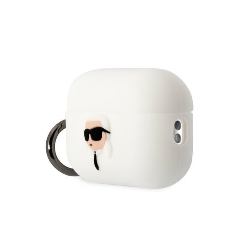 Karl Lagerfeld case for Airpods Pro 2 KLAP2RUNIKH white 3D Silicone NFT Karl - Billede 3