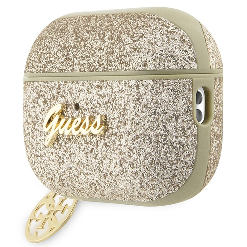 Guess case for AirPods Pro 2 GUAP2GLGSHD gold PU Glitter Flake 4G - Billede 3
