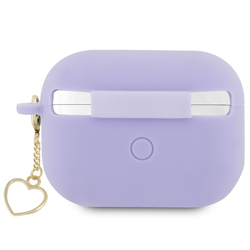 Guess case for AirPods Pro 2 GUAP2LSCHSU purple Silicone Heart Charm - Billede 2