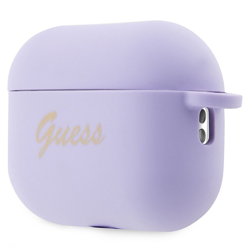 Guess case for AirPods Pro 2 GUAP2LSCHSU purple Silicone Heart Charm - Billede 3