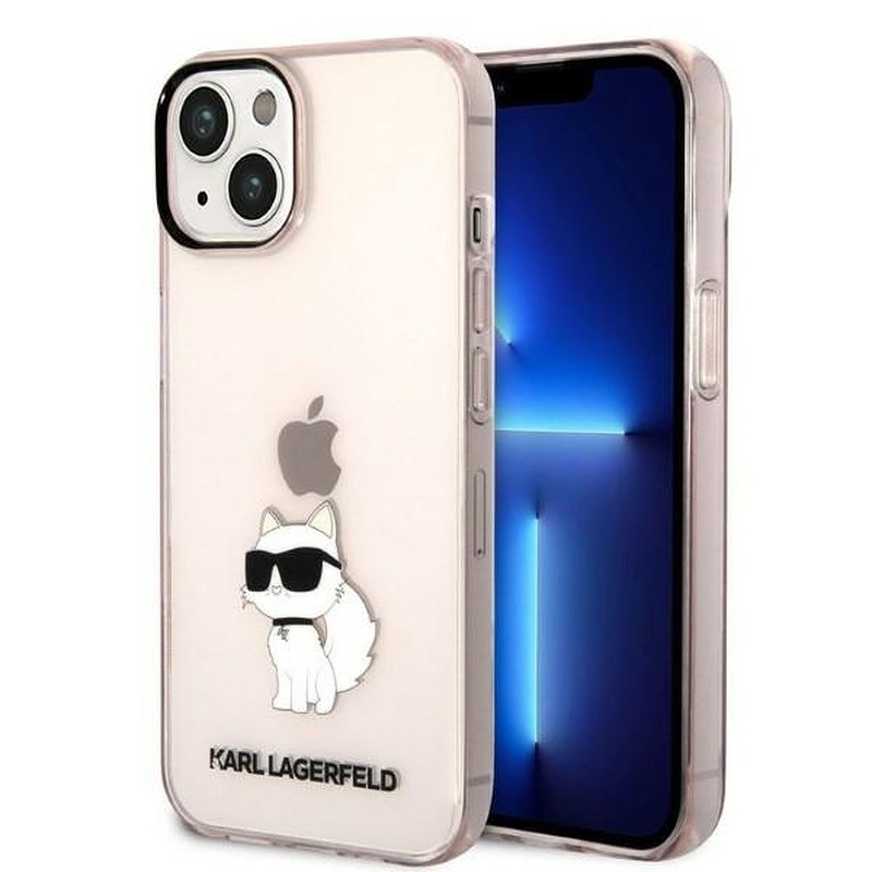 Karl Lagerfeld case for iPhone 14 6,1" KLHCP14SHNCHTCP pink hardcase Ikonik Choupette