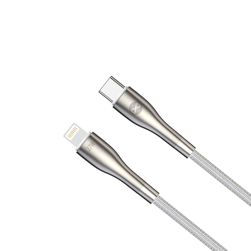 Forever Sleek cable USB-C - Lightning 1,0 m 27W white - Billede 2