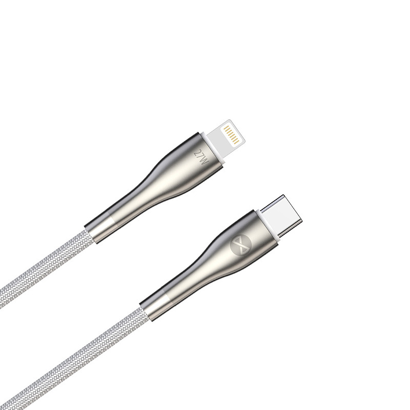 Forever Sleek cable USB-C - Lightning 1,0 m 27W white - Billede 4