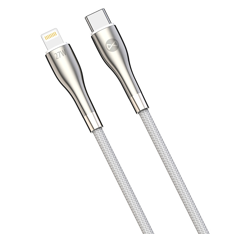 Forever Sleek cable USB-C - Lightning 1,0 m 27W white - Billede 5