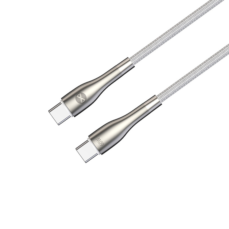 Forever Sleek cable USB-C - USB-C 1,0 m 60W white - Billede 3
