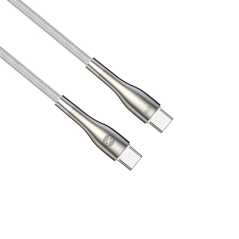Forever Sleek cable USB-C - USB-C 1,0 m 60W white - Billede 5