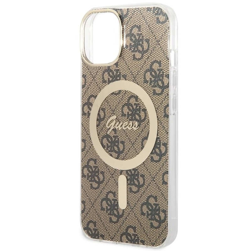 Guess case for iPhone 14 6,1" GUHMP14SH4STW brown hardcase Magsafe IML 4G - Billede 5