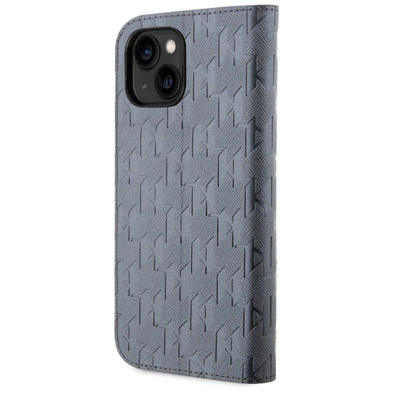 Karl Lagerfeld case for iPhone 14 6,1" KLBKP14SSAKLHPG silver BT Saffiano Mono - Billede 2