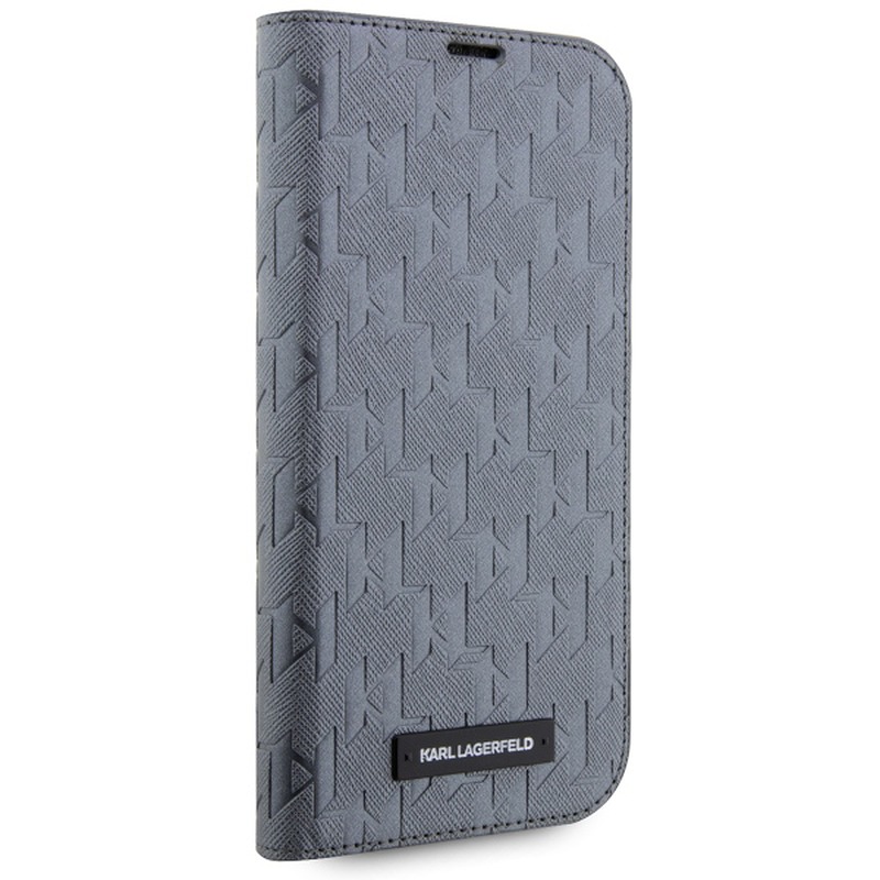 Karl Lagerfeld case for iPhone 14 6,1" KLBKP14SSAKLHPG silver BT Saffiano Mono - Billede 5