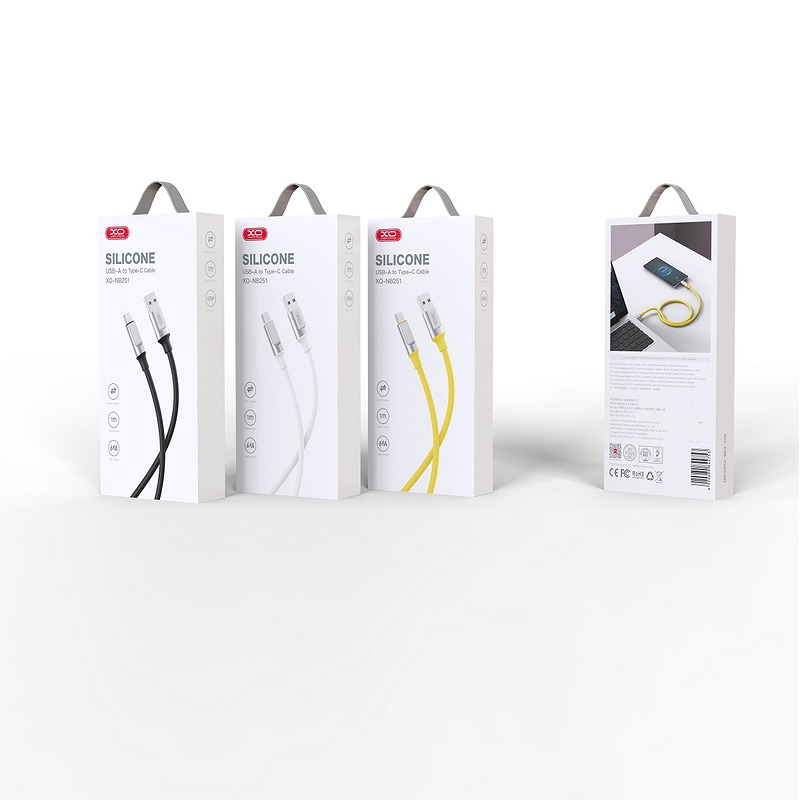 XO cable NB251 USB - USB-C 1,0 m 6A white - Billede 2