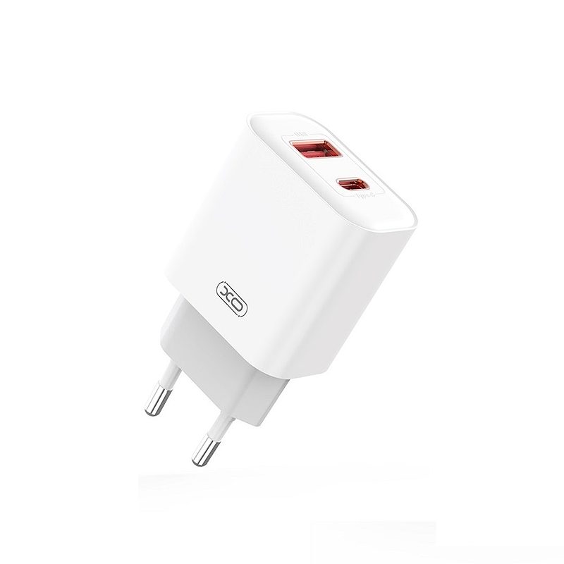 XO wall charger CE12 PD QC 3.0 20W 1x USB 1x USB-C white - Billede 2