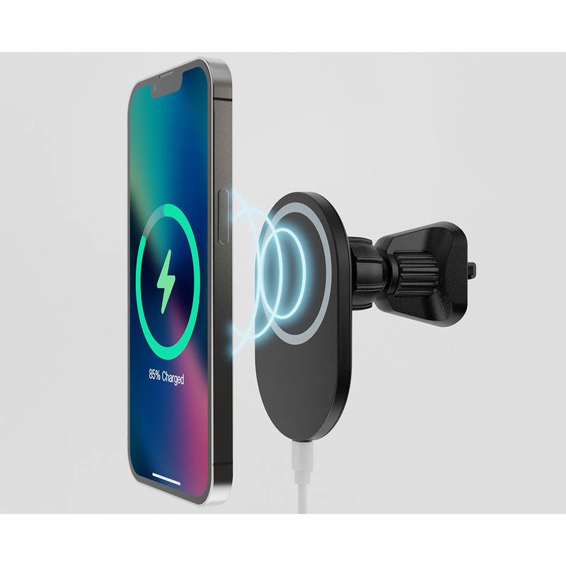 Forever MS magnetic car holder for air vent US-K-MS with wireless charger - Billede 3