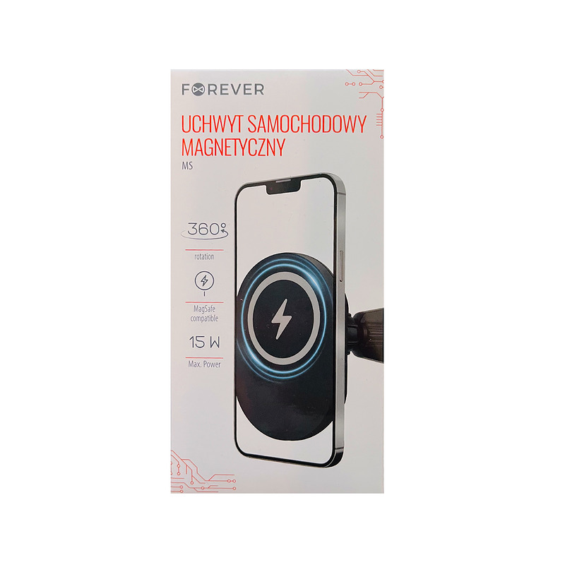 Forever MS magnetic car holder for air vent US-K-MS with wireless charger - Billede 5