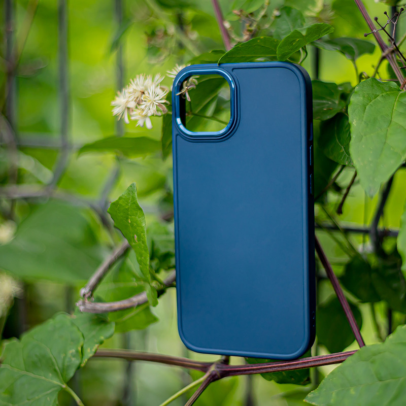 Satin case for iPhone 15 Pro Max 6,7" dark blue - Billede 5