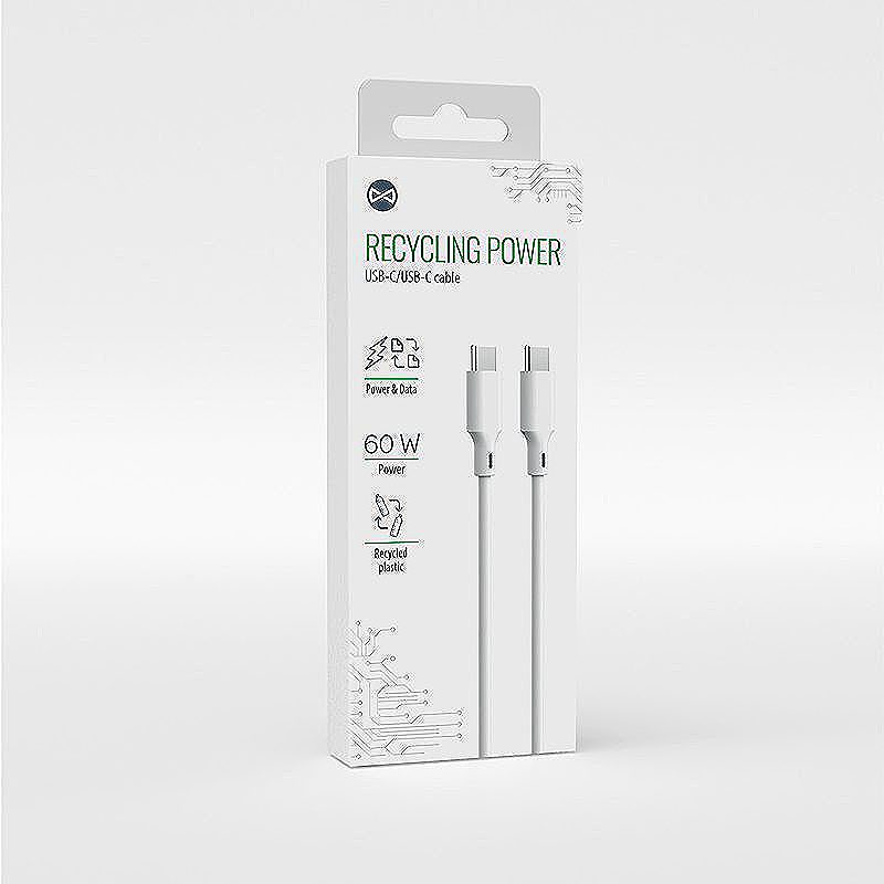 Forever recycling cable USB-C - Lightning 1,5m 3A KR12-CL-00 white - Billede 4