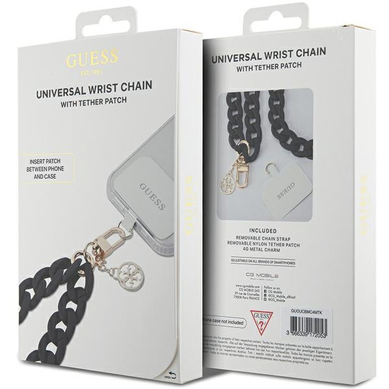 Guess cord GUOUCBMC4MK black HDSP Large Chain Acrylic 4G Charm - Billede 2