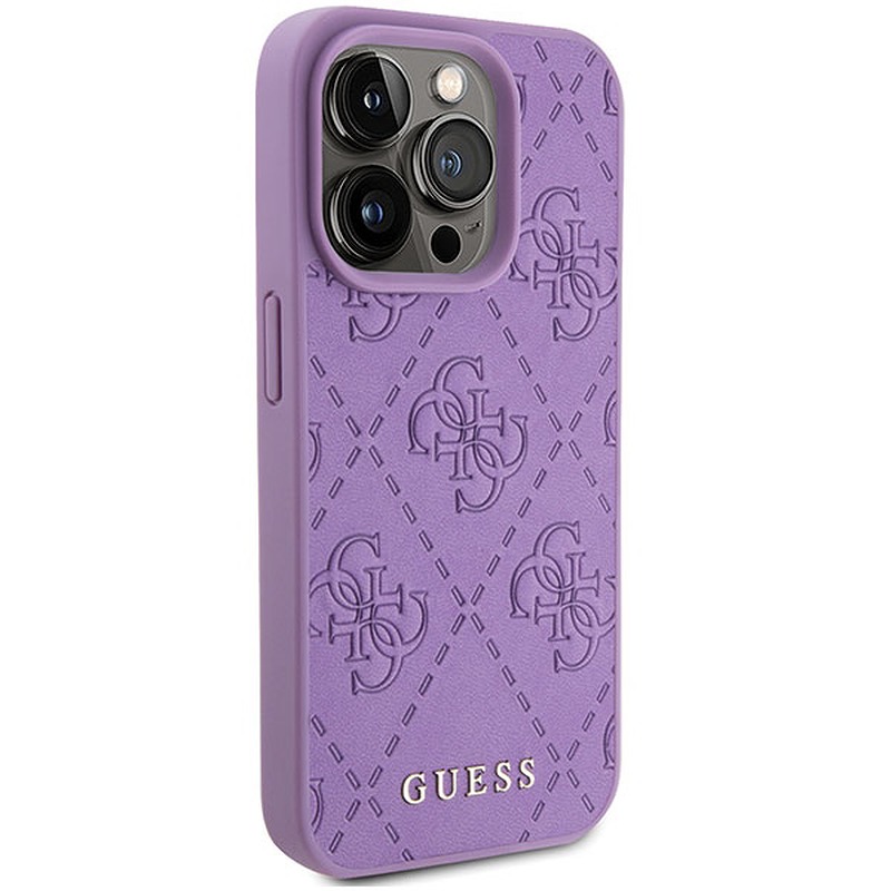 Guess case for iPhone 15 Pro 6,1" GUHCP15LP4EPMU light purple HC PU Quilted 4G Classic - Billede 4