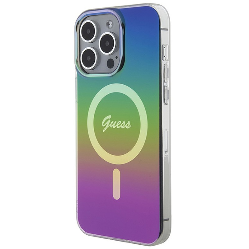Guess case for iPhone 15 Pro 6,1" GUHMP15LHITSK black HC IML Magsafe Iridescent - Billede 2