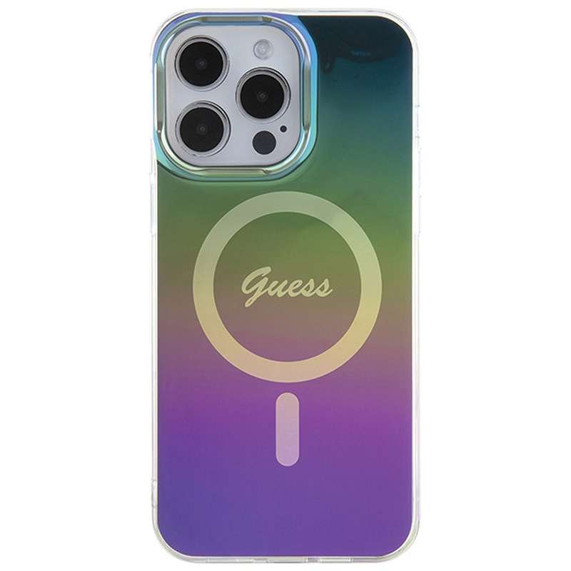 Guess case for iPhone 15 Pro 6,1" GUHMP15LHITSK black HC IML Magsafe Iridescent - Billede 3