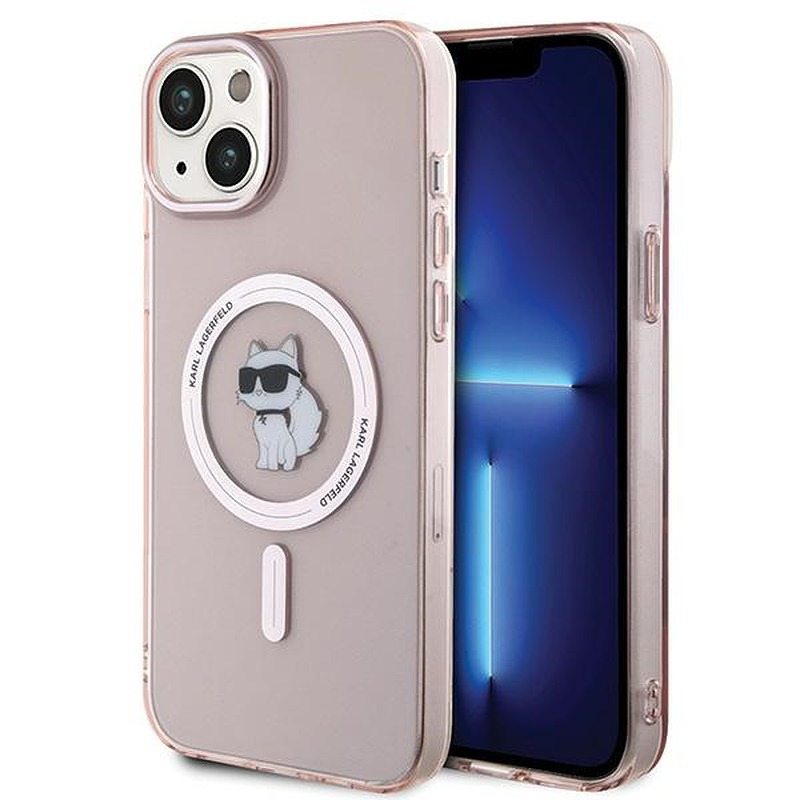 Karl Lagerfeld case for iPhone 15 Plus 6,7" KLHMP15MHFCCNOP pink HC Magsafe IML C