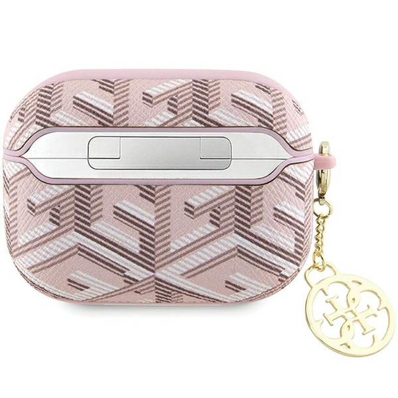 Guess case for AirPods Pro 2 GUAP2PGCE4CP pink Gcube Classic Gold Logo W/Charm - Billede 2