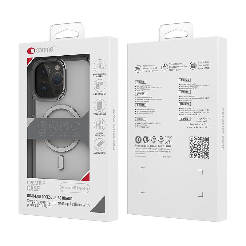 Comma case Crystal Mag for iPhone 15 Plus transparent - Billede 4