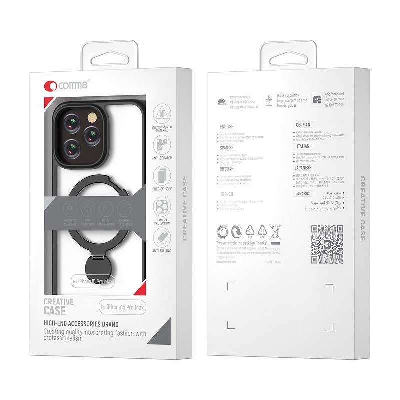 Comma case Joy Shark Mag for iPhone 15 Plus gray - Billede 2
