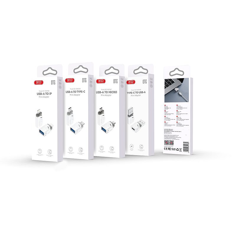XO adapter NB256B OTG USB - USB-C white - Billede 2
