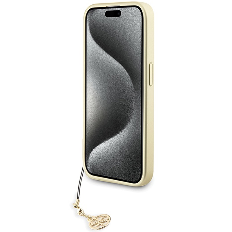 Guess case for iPhone 15 Pro 6,1" GUHCP15LGF4GGR gray hardcase 4G Charms Collection - Billede 5