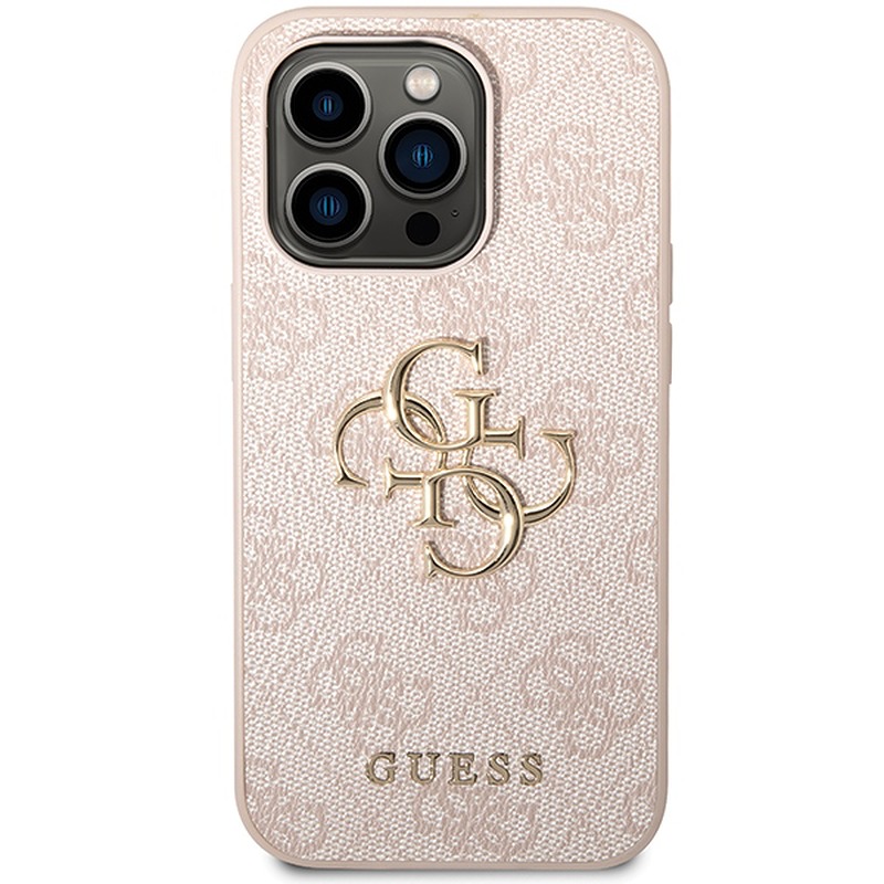 Guess case for iPhone 15 Pro Max 6,7" GUHCP15X4GMGPI pink hardcase 4G Big Metal Logo - Billede 3