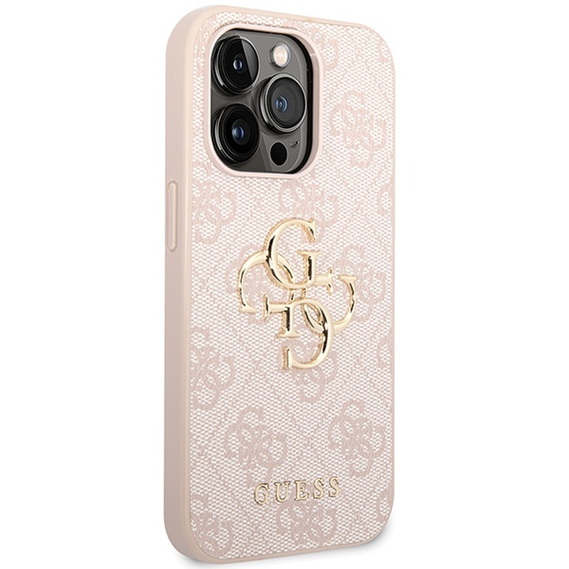 Guess case for iPhone 15 Pro Max 6,7" GUHCP15X4GMGPI pink hardcase 4G Big Metal Logo - Billede 4