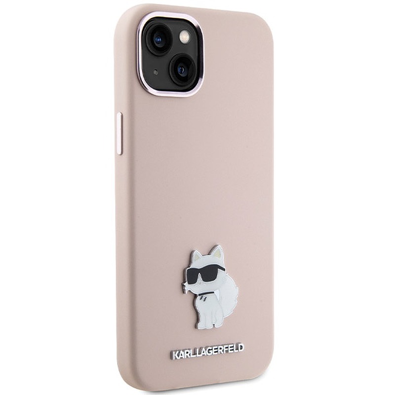 Karl Lagerfeld case for iPhone 15 Plus 6,7" KLHCP15MSMHCNPP pink HC SILICONE C METAL PIN - Billede 4