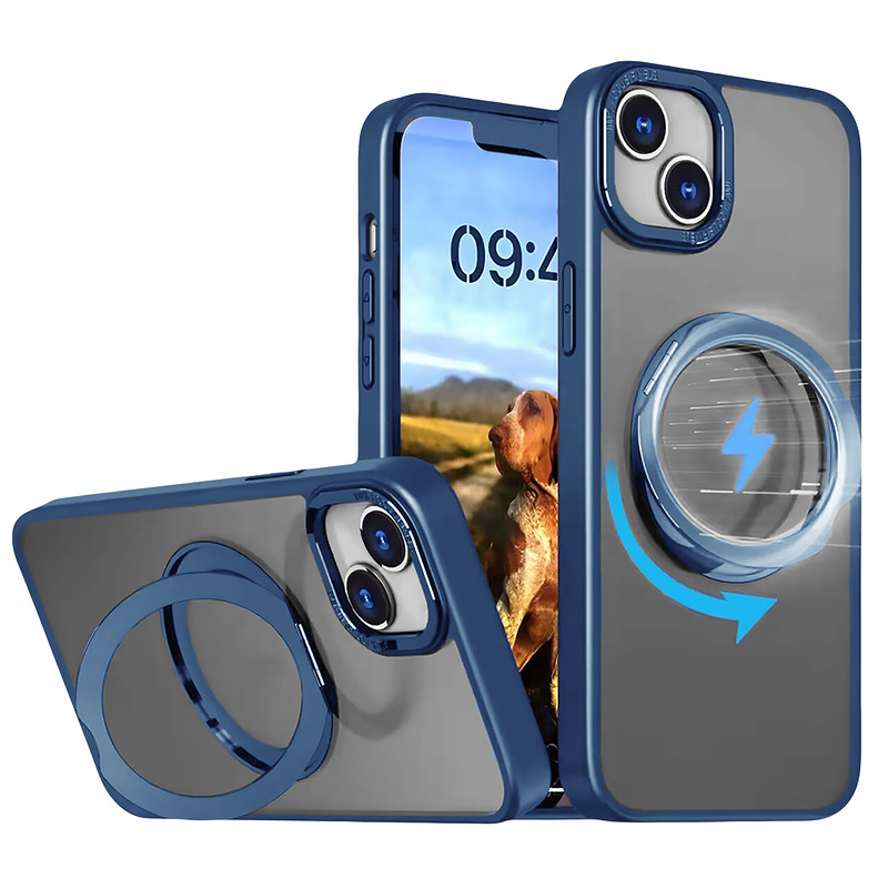 Mag Ring Rotating case for iPhone 11 navy blue - Billede 2
